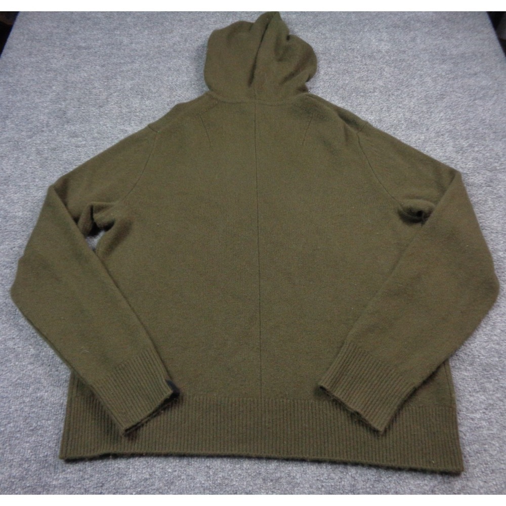 Rag & Bone Hoodie Men's L Green Olive Cashmere Pullover Knit Long Sleeve - Picture 2 of 11